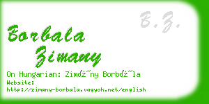 borbala zimany business card